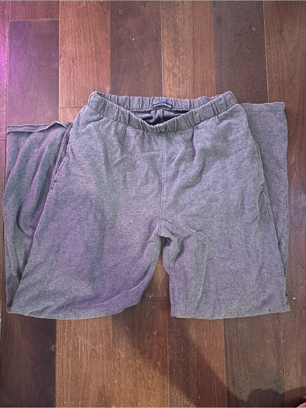 discontinued uncuffed dark grey brandy sweat pants
